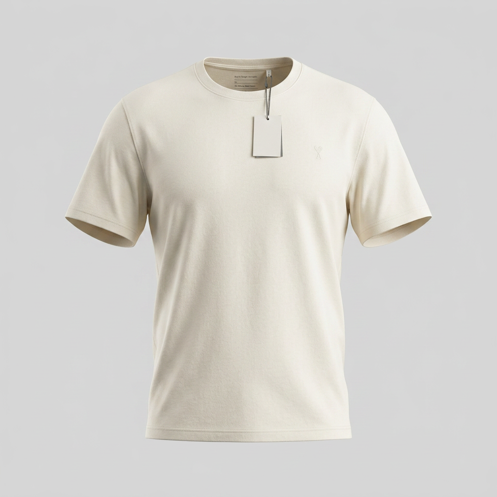 Douglas Hayward T-Shirt Cotton Cream XXL Mayfair London Loopback Mens Relaxed
