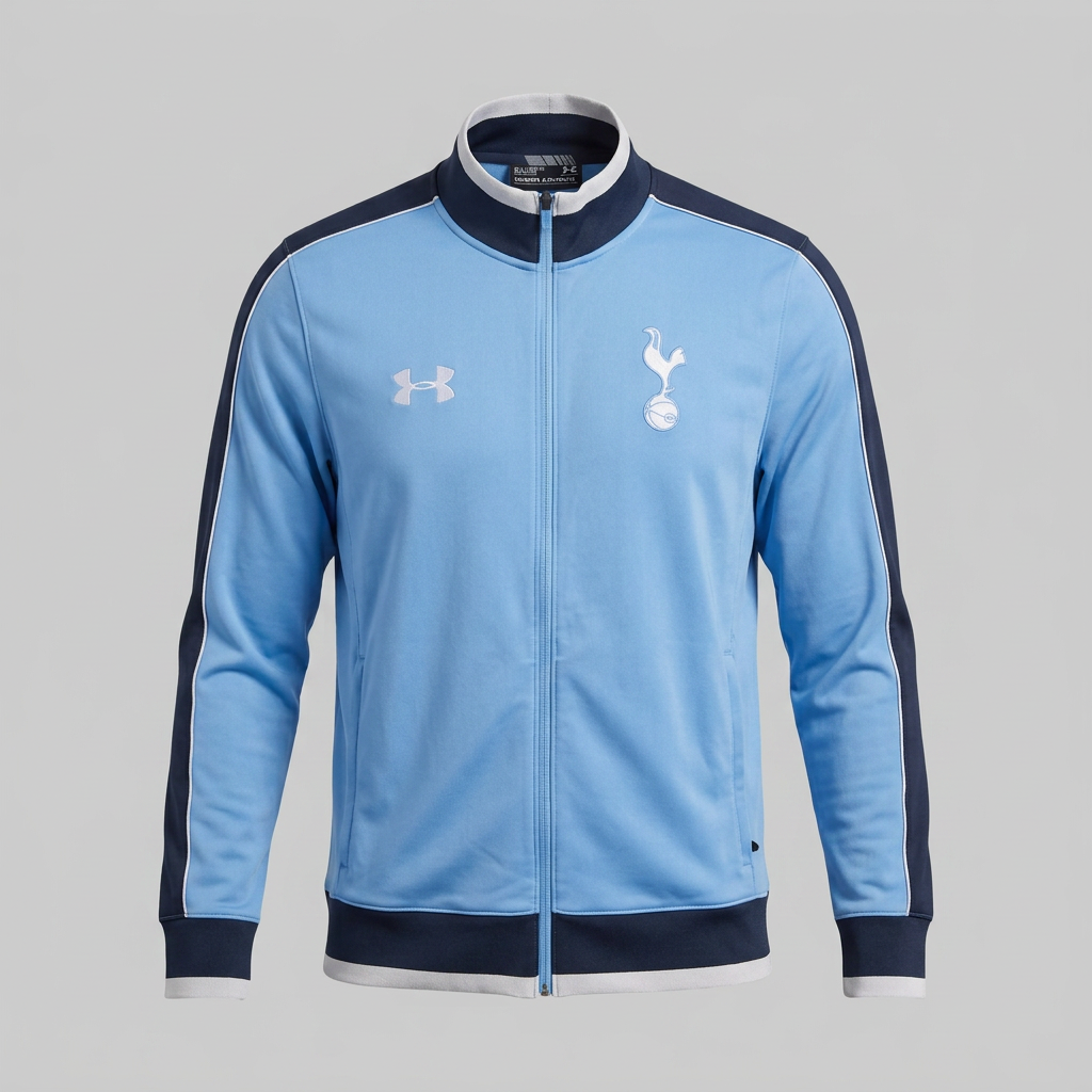 Under Armour Track Jacket Polyester Blue XL Spurs Tottenham Mens Football Retro