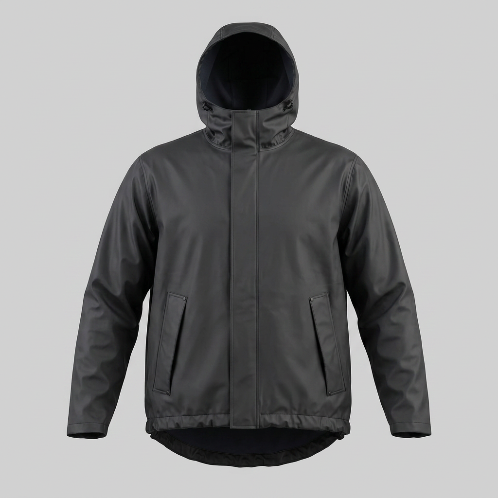 Helly Hansen Jacket Coated Black S Hooded Windbreaker Mens Rain Coat Outdoor