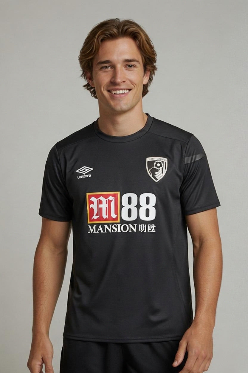 Umbro AFC Bournemouth Football Shirt Black S Mens M88 Mansion Jersey Retro