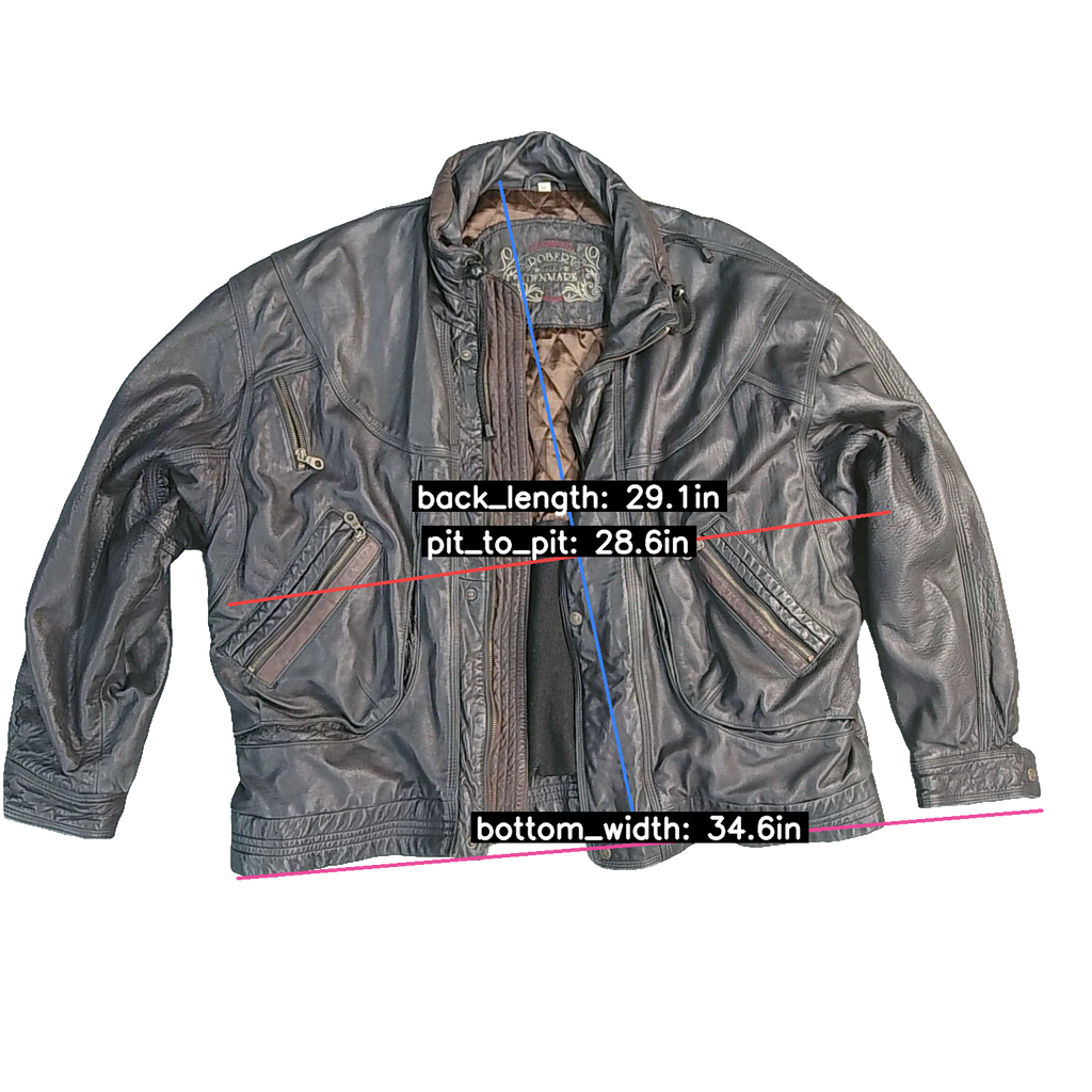 Robert Denmark Leather Jacket Black Mens Vintage Retro Biker Style Coat