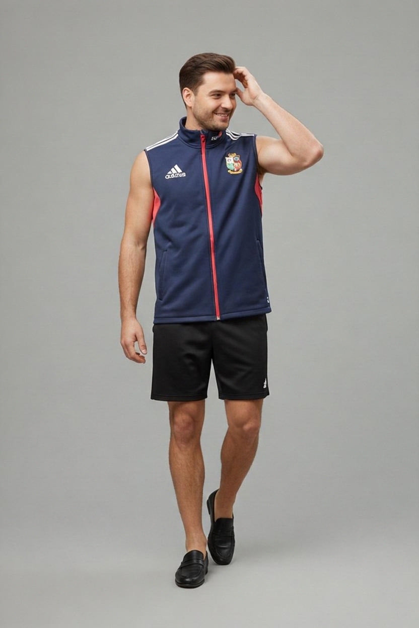 Adidas Gilet Polyester Navy XO British Irish Lions 2013 Rugby Mens Climawarm
