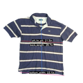 Fred Perry Polo Shirt Cotton Navy XL Striped Mens Retro Preppy Short Sleeve