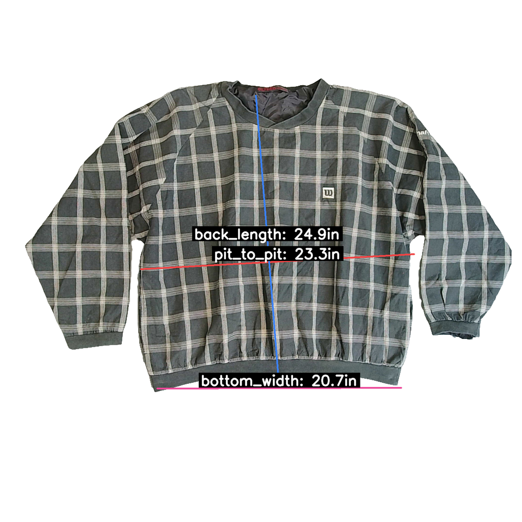 Wilson Windbreaker Nylon Grey Check L Mens Fat Shaft Retro 90s Pullover