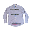 Thomas Pink Shirt Cotton Blue 16 34in Check Slim Fit Mens Long Sleeve