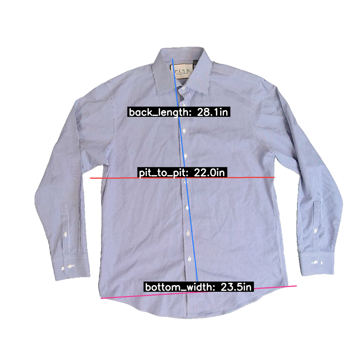 Thomas Pink Shirt Cotton Blue 16 34in Check Slim Fit Mens Long Sleeve