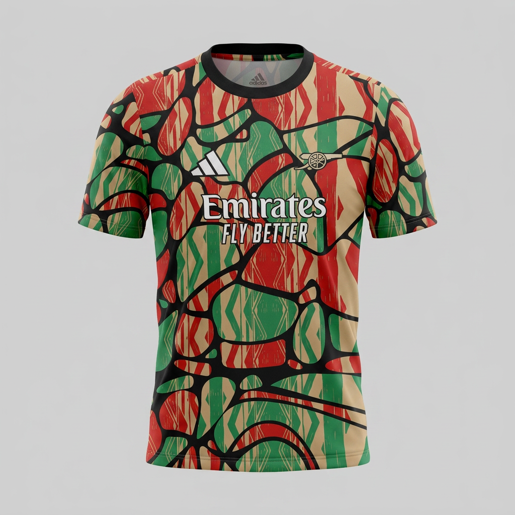 Adidas Arsenal T-Shirt Polyester Multicolor L Emirates Print Mens Football New