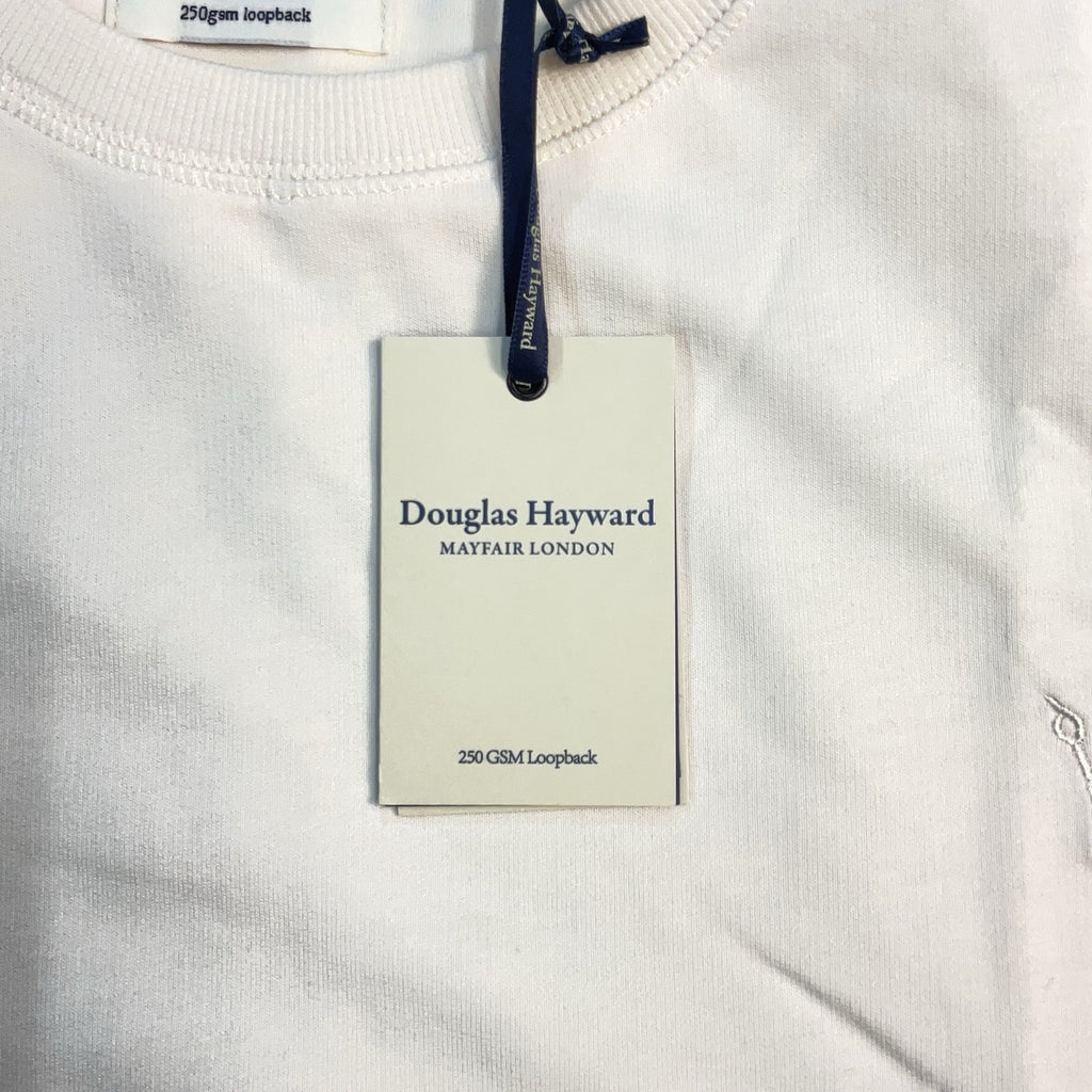 Douglas Hayward T-Shirt Cotton Cream XXL Mayfair London Loopback Mens Relaxed