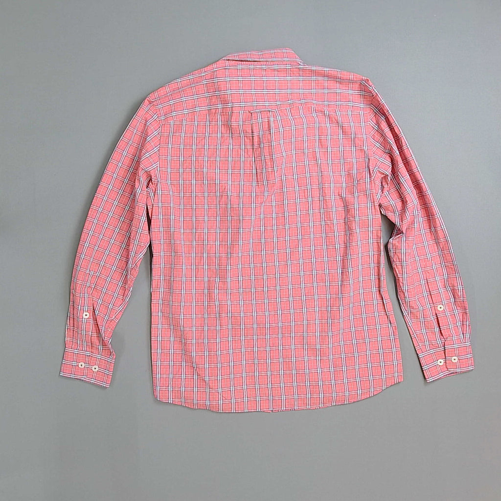 Mens ORVIS Button-Down Shirt Cotton Pink Check M Long Sleeve Casual New