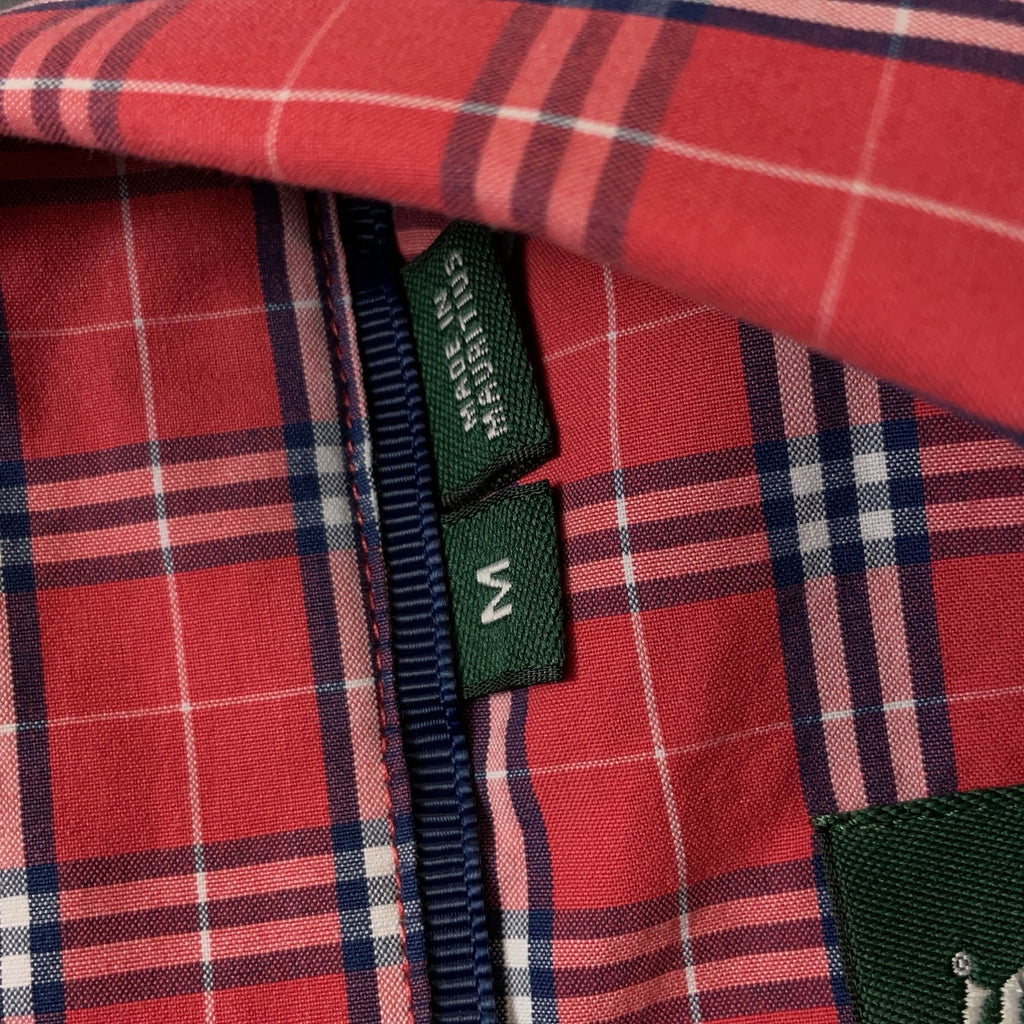Mens ORVIS Button-Down Shirt Cotton Pink Check M Long Sleeve Casual New