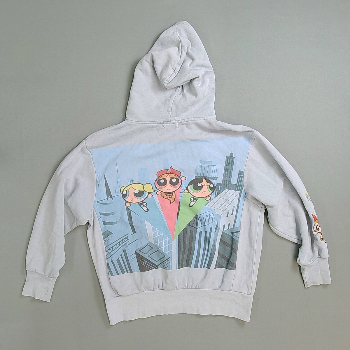 Reserved Hoodie Cotton Grey S Powerpuff Girls Graphic Womens Retro Cartoon