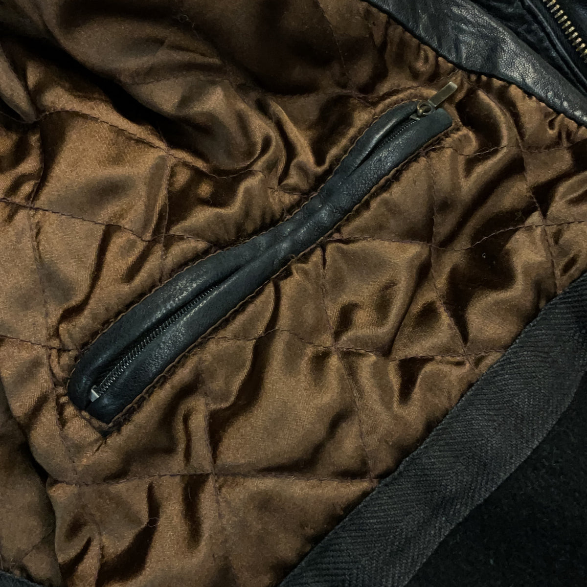 Robert Denmark Leather Jacket Black Mens Vintage Retro Biker Style Coat