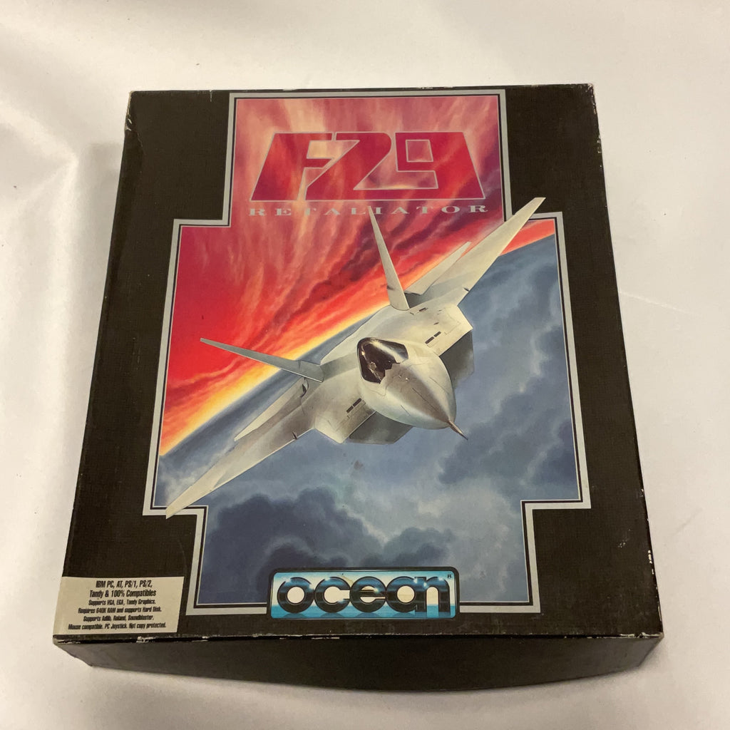 Ocean F-29 Retaliator PC Flight Simulator Boxed 1991 Retro Floppy Disk Game