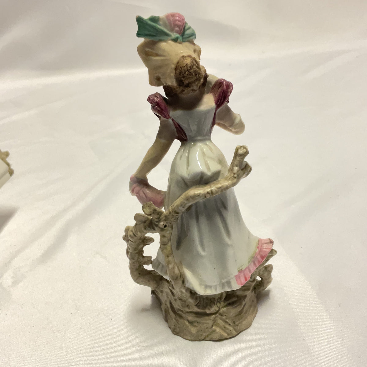 Vintage Porcelain Figurine Pair Multicolour Victorian Couple Bocage Ornament