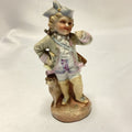 Vintage Bisque Porcelain Figurine Boy Dog Multicolour Antique Collectible
