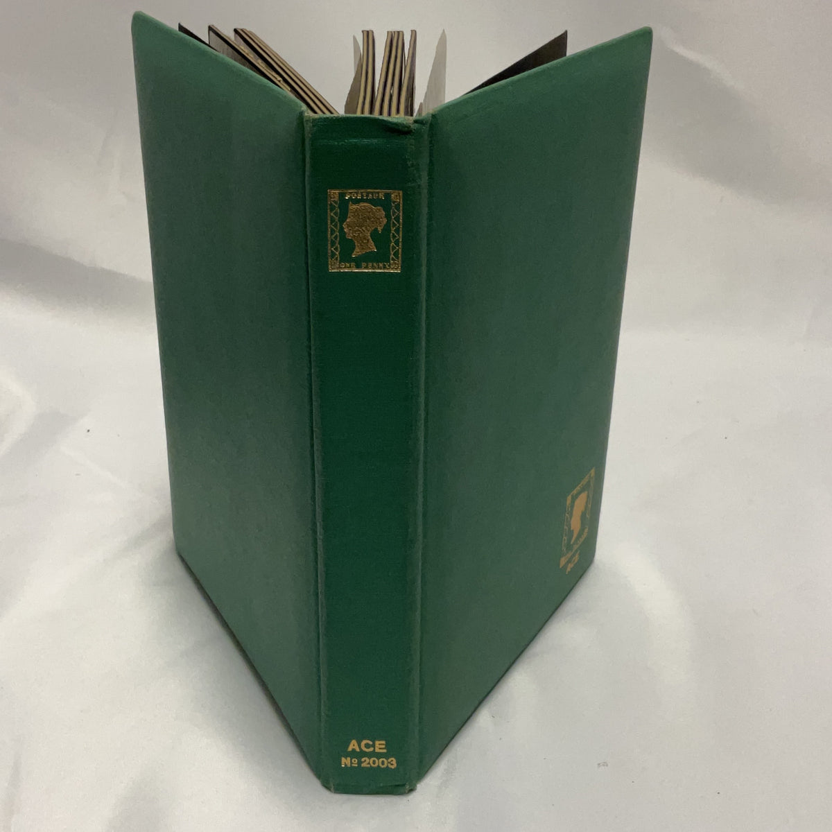 Ace Stamp Album Green Vintage GB and World Stamps Collection with FDC