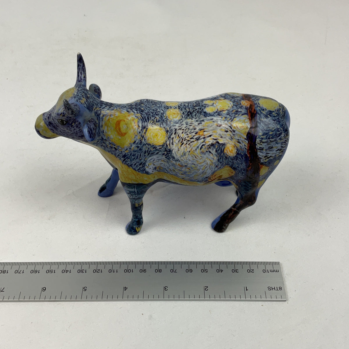 CowParade Cow Figurine Ceramic Multi Starry Night Van Gogh Art Collectible