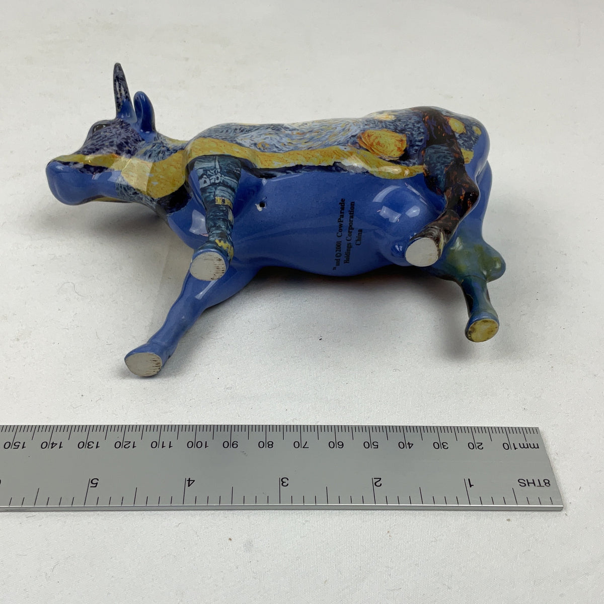 CowParade Cow Figurine Ceramic Multi Starry Night Van Gogh Art Collectible
