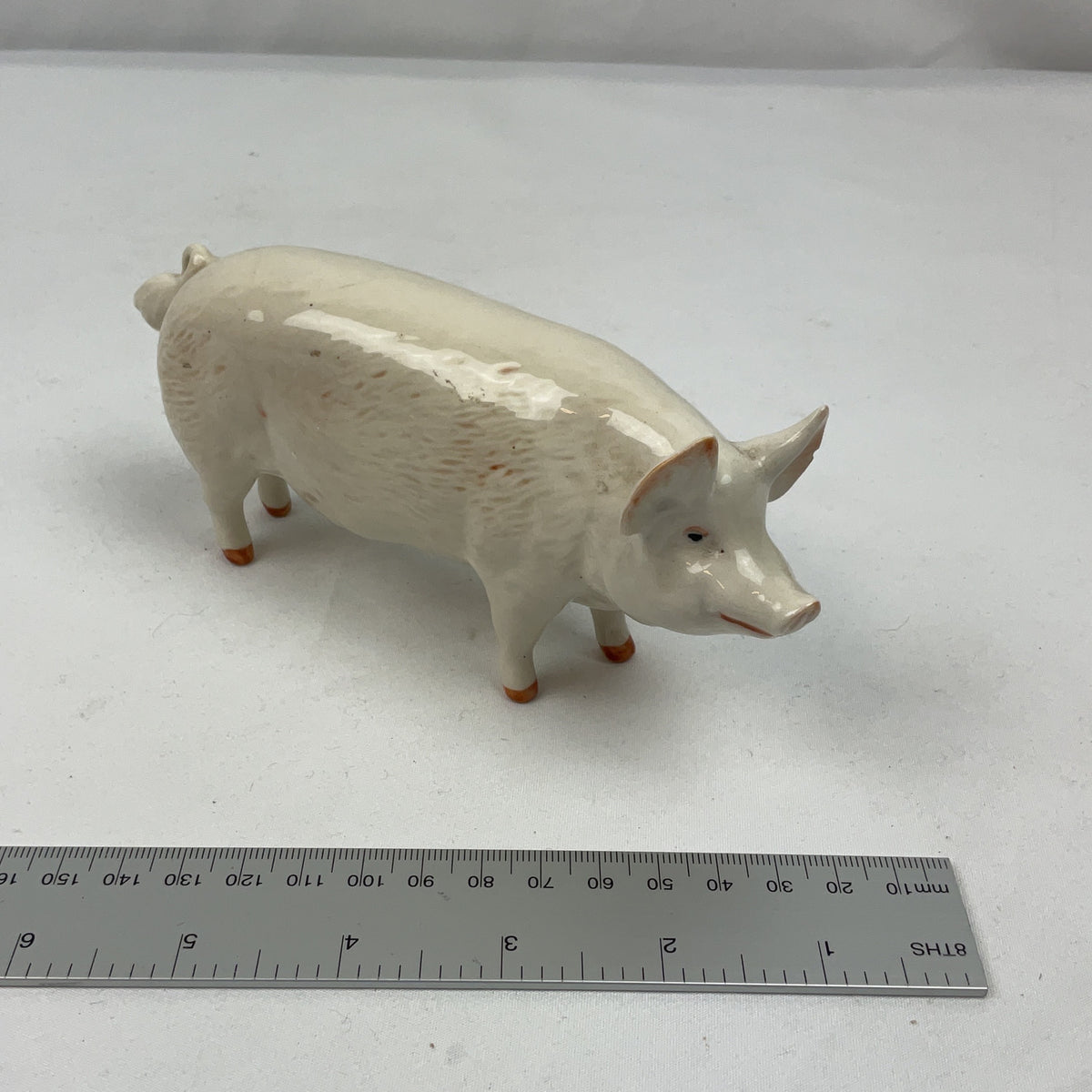 Beswick Pig Figurine Porcelain White Vintage Ch Wall Ch Roy 53 England Farm