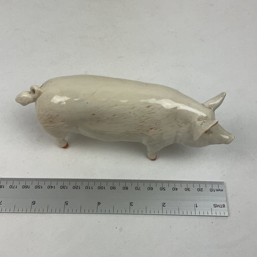 Beswick Pig Figurine Porcelain White Vintage Ch Wall Ch Roy 53 England Farm