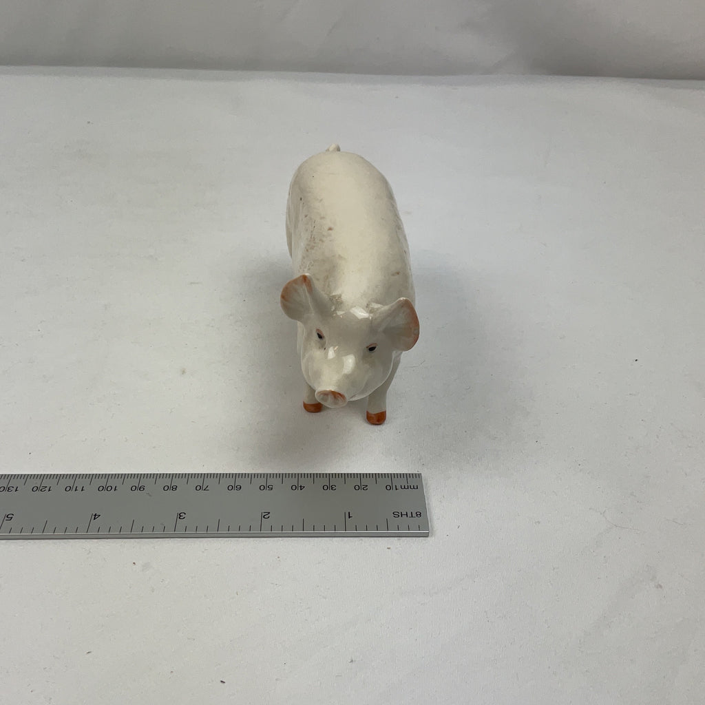 Beswick Pig Figurine Porcelain White Vintage Ch Wall Ch Roy 53 England Farm