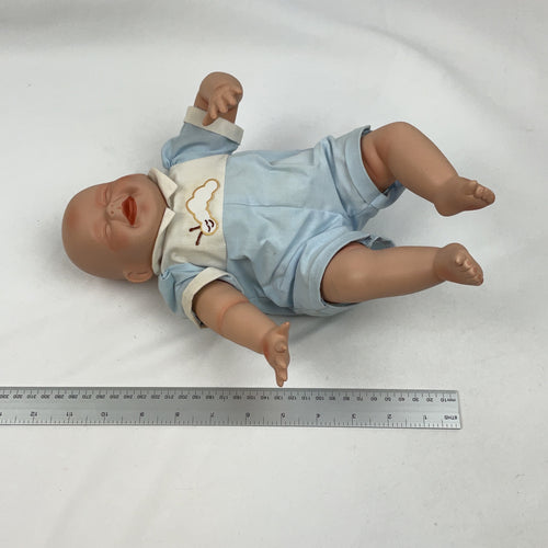 Ashton Drake Galleries Baby Doll Vinyl Blue Romper Boxed Collectible