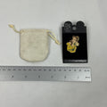 Disney Pin Belle Enamel Gold Trading Card Beauty Beast Rose Collectible Pouch
