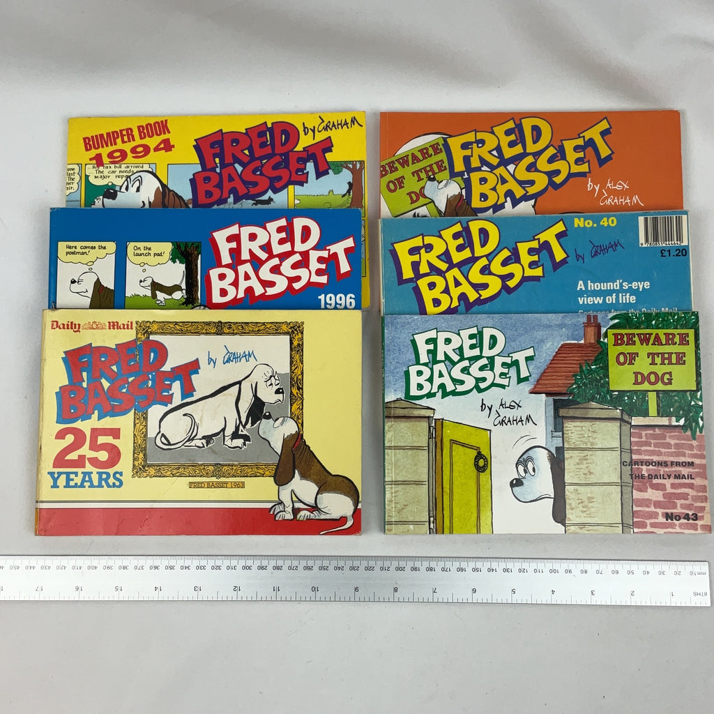 Fred Basset Comic Book Set Paperback Multi 12 Books Alex Graham Vintage