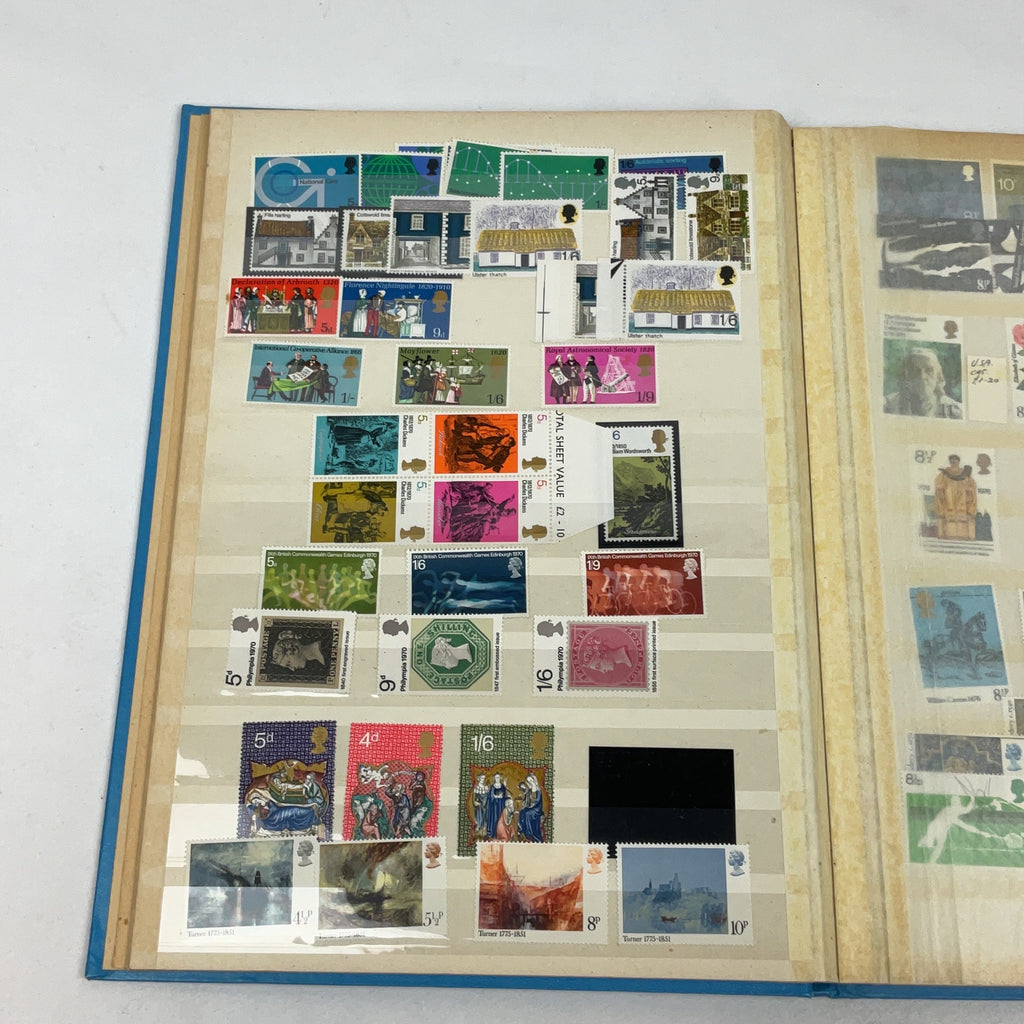 Great Britain Stamp Album Mint Commemorative Collection 1960s 1970s Philately