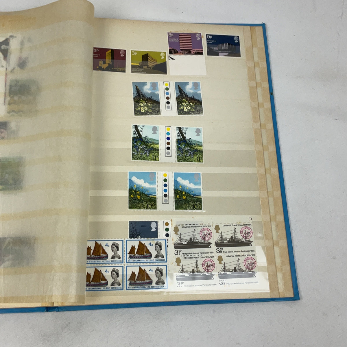 Great Britain Stamp Album Mint Commemorative Collection 1960s 1970s Philately