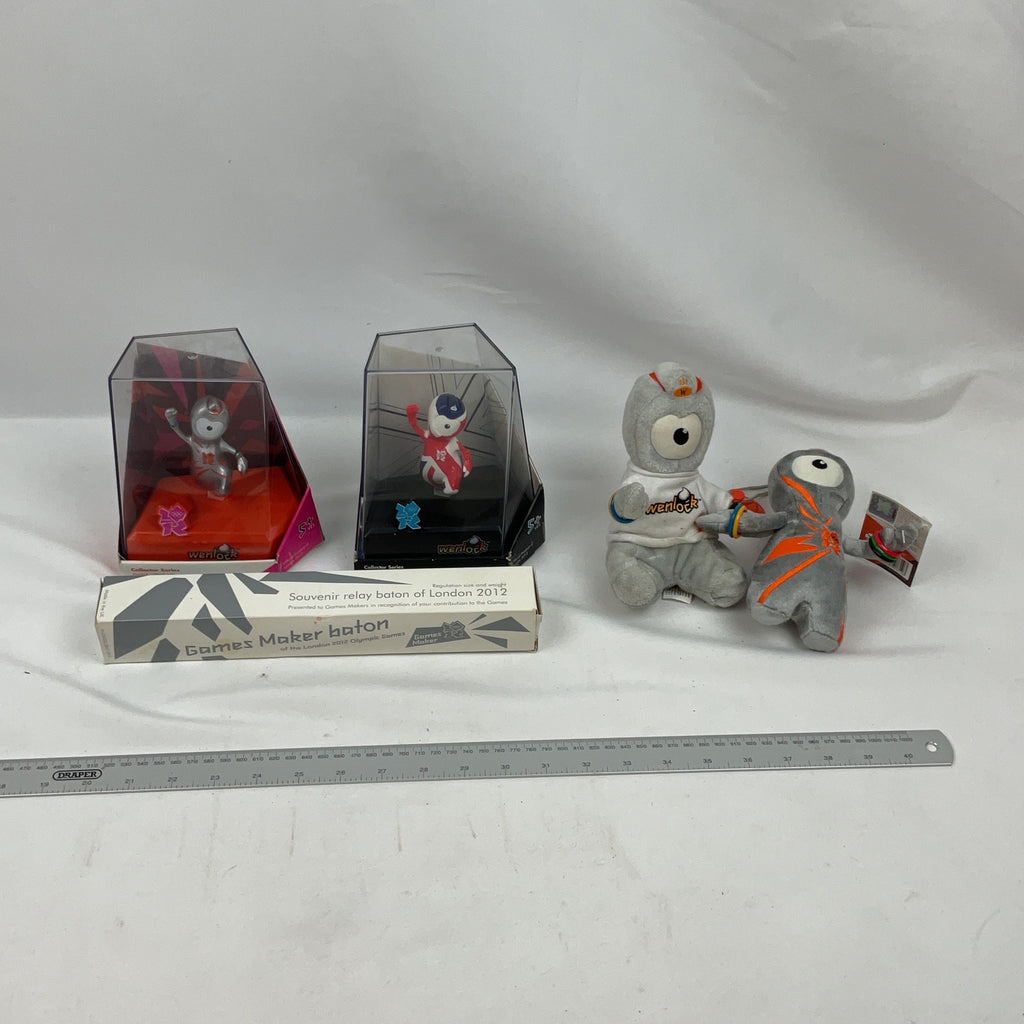 London 2012 Wenlock Olympic Mascot Bundle Figures Baton Plush Toys Collectible