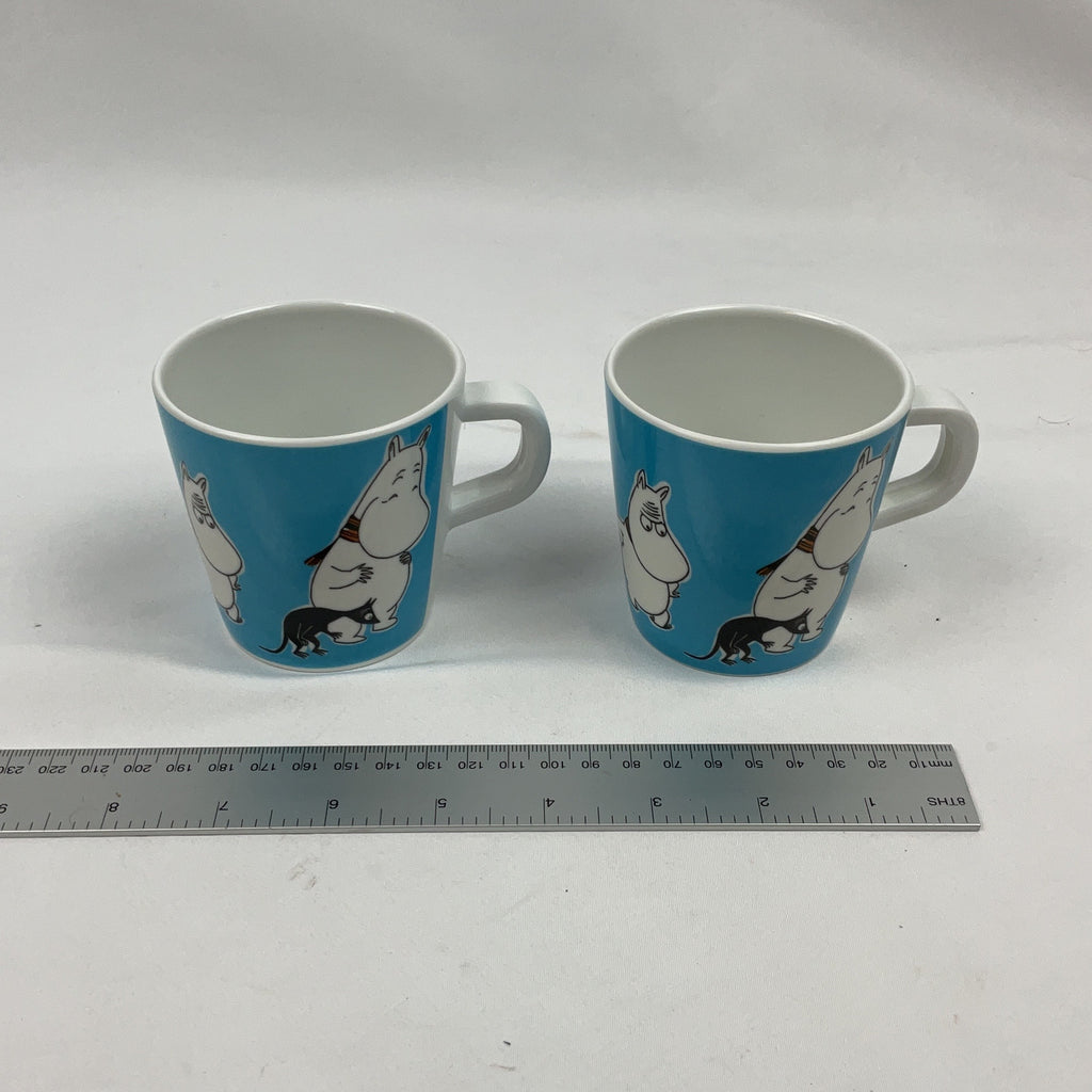 Moomin Childrens Mug Plastic Blue Set of 2 Little My Cartoon Kids Drinkware