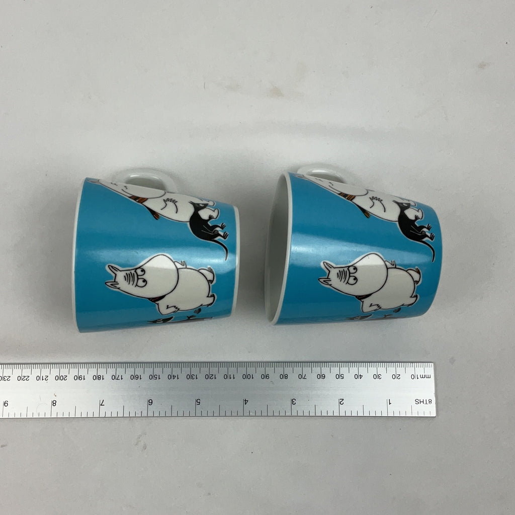 Moomin Childrens Mug Plastic Blue Set of 2 Little My Cartoon Kids Drinkware