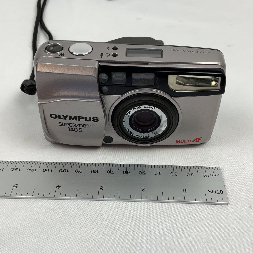 Olympus Superzoom 140S Compact Film Camera Silver 38-140mm Zoom Multi AF Retro