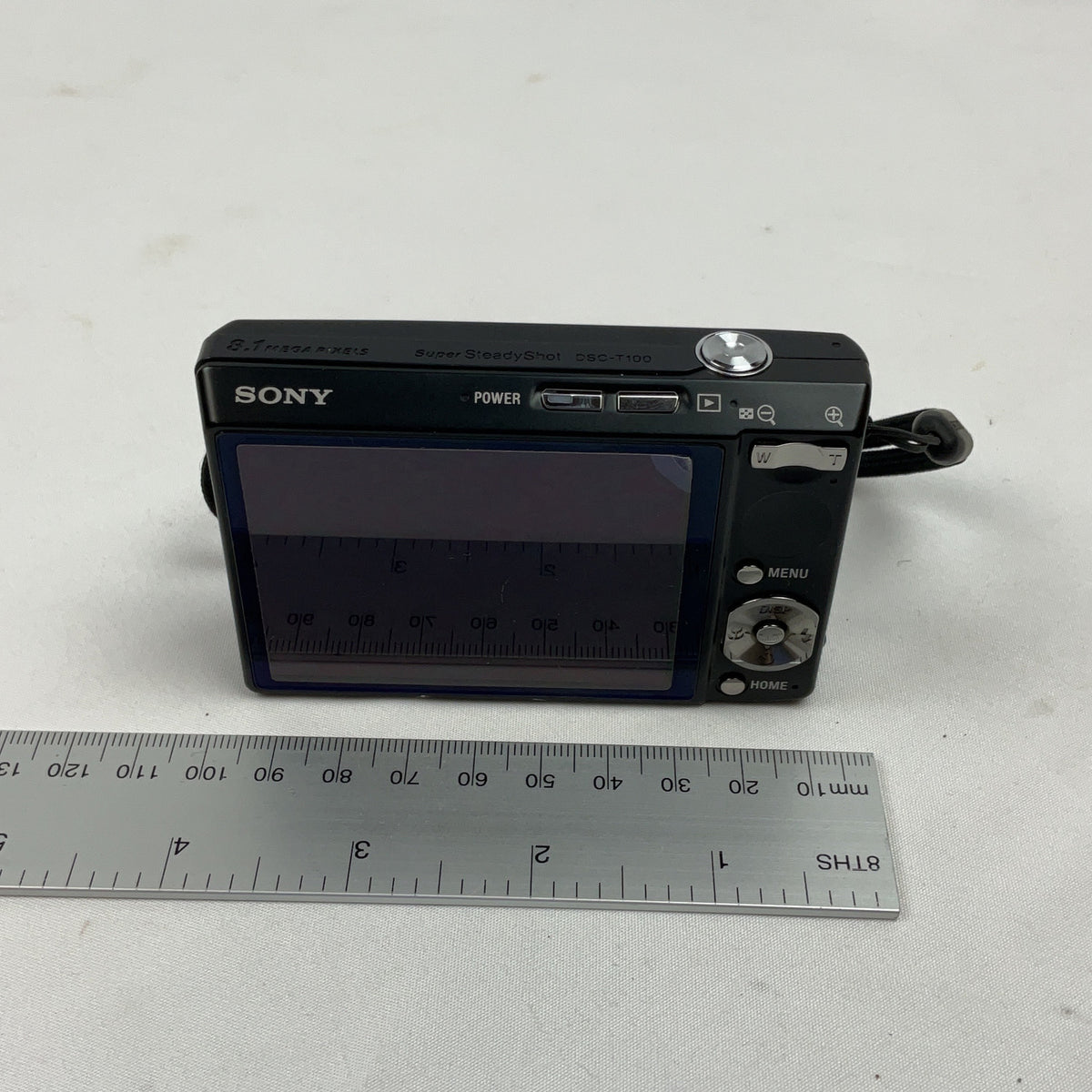 Sony Cyber-shot DSC-T100 Digital Camera Black 8.1MP Zeiss Lens With Case