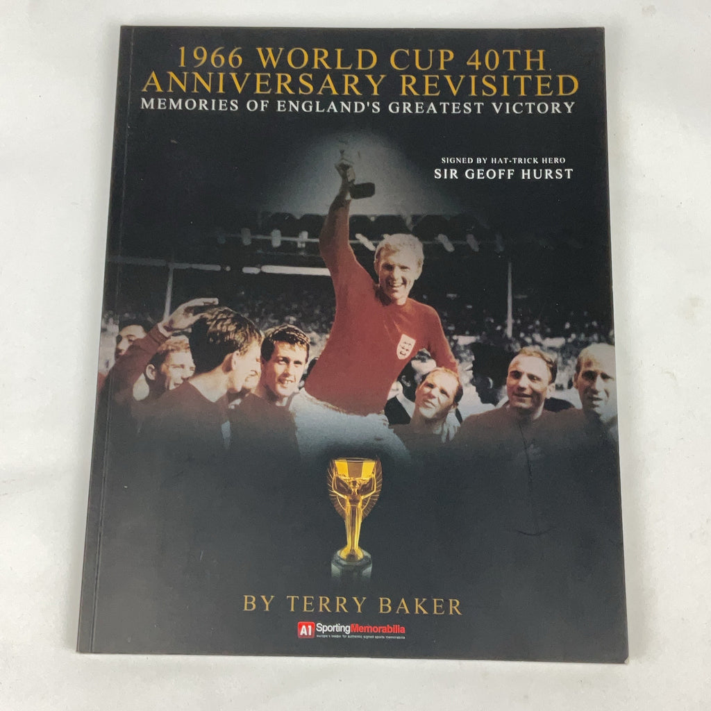 1966 World Cup 40th Anniversary Book Signed Geoff Hurst England Football