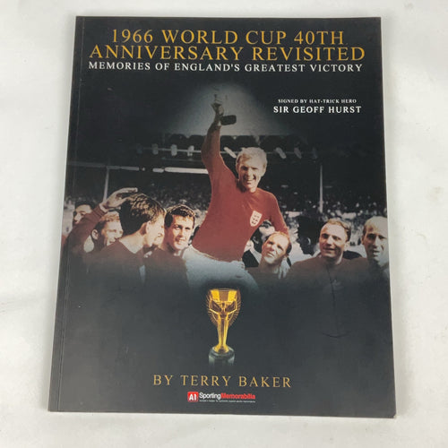 1966 World Cup 40th Anniversary Book Signed Geoff Hurst England Football