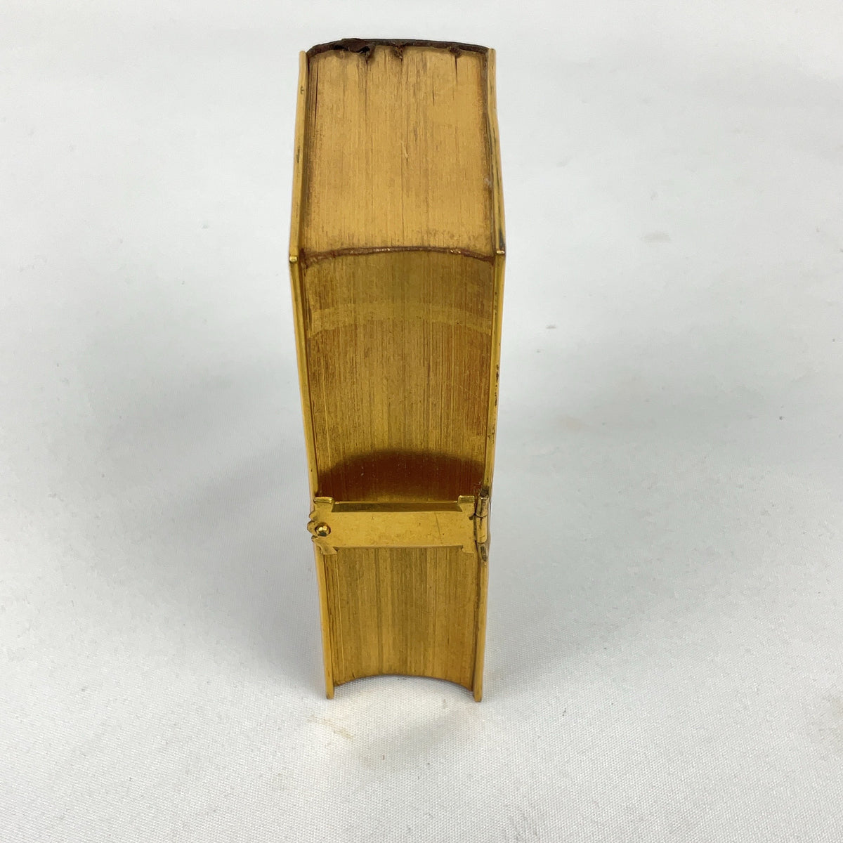 Antique Miniature Brass-Bound Prayer Book Leather Brown 1853 Victorian Clasp