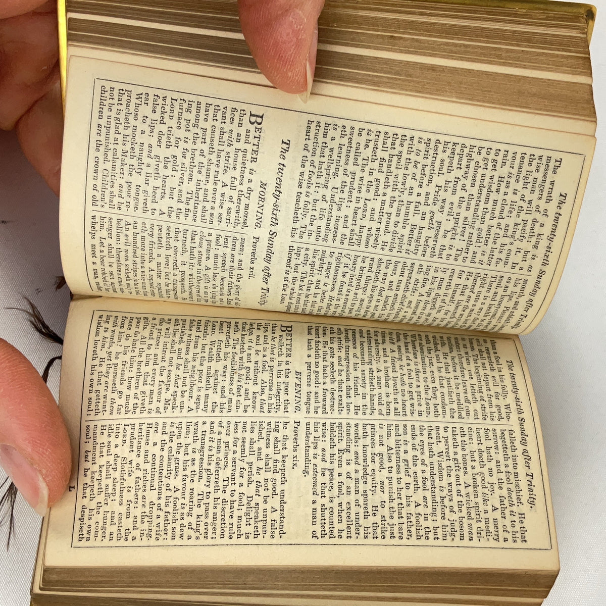 Antique Miniature Brass-Bound Prayer Book Leather Brown 1853 Victorian Clasp