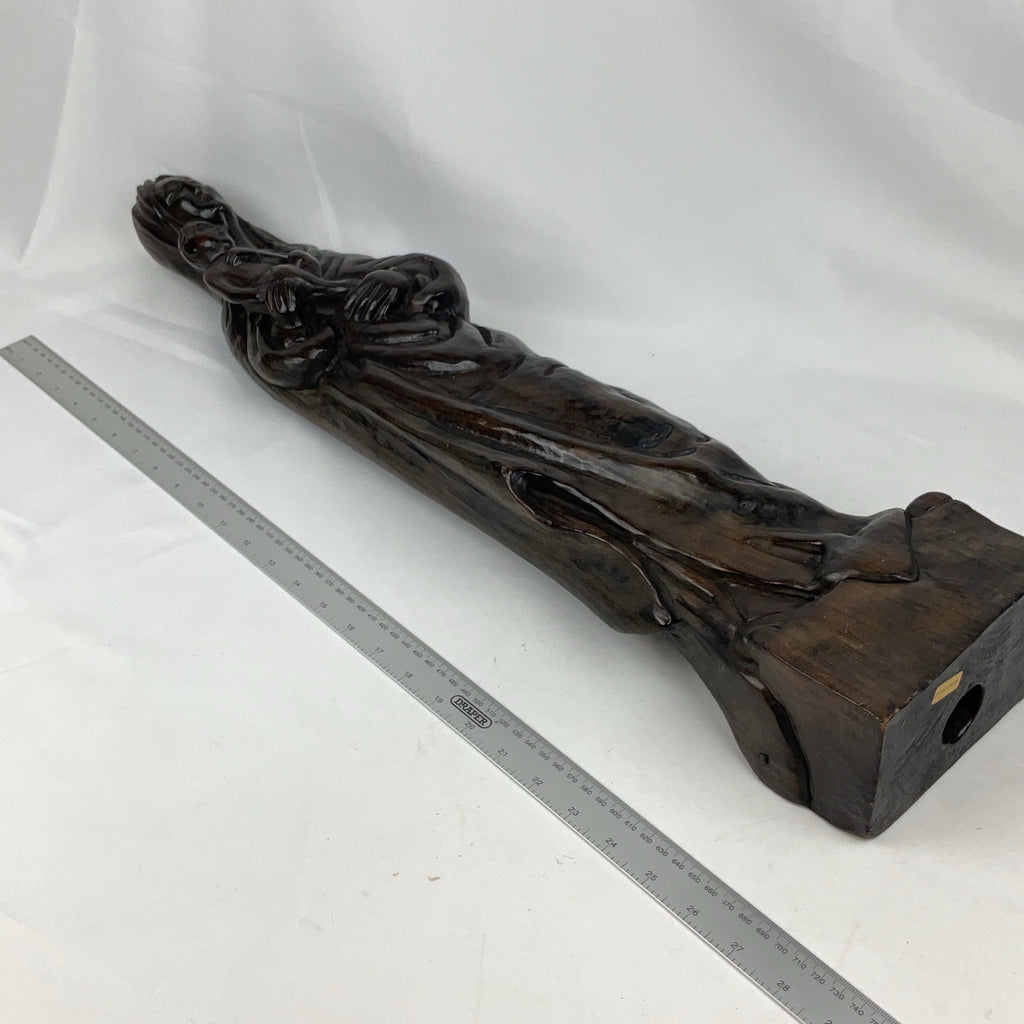 Carved Wood Madonna and Child Statue Religious Sculpture Spain