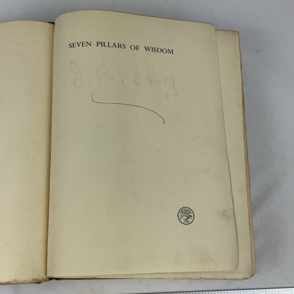 Seven Pillars Of Wisdom T E Lawrence Hardcover 1935 First Trade Edition