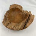 Teak Root Bowl Rustic Handcrafted Wood Natural Edge Decor Fruit Dish