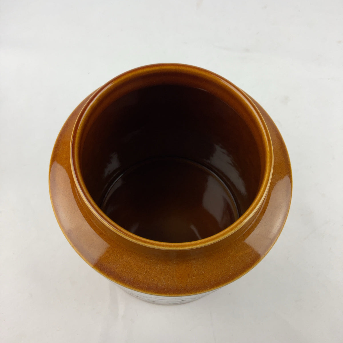 Hornsea Bronte Ceramic Storage Jars Brown Set of 3 Tea Sugar Biscuits Vintage