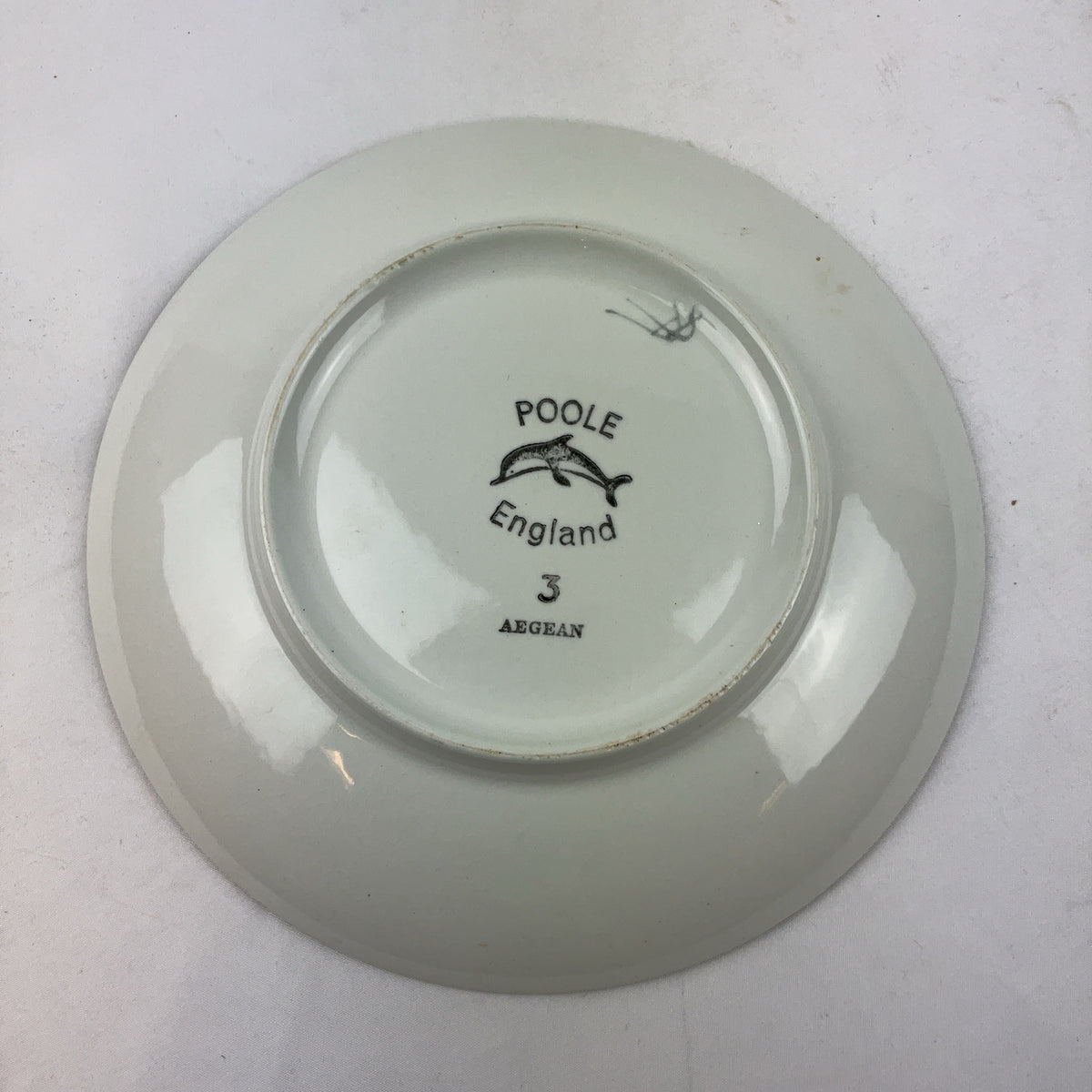 Poole Pottery Aegean Plate Ceramic Brown Leaf Design Vintage England