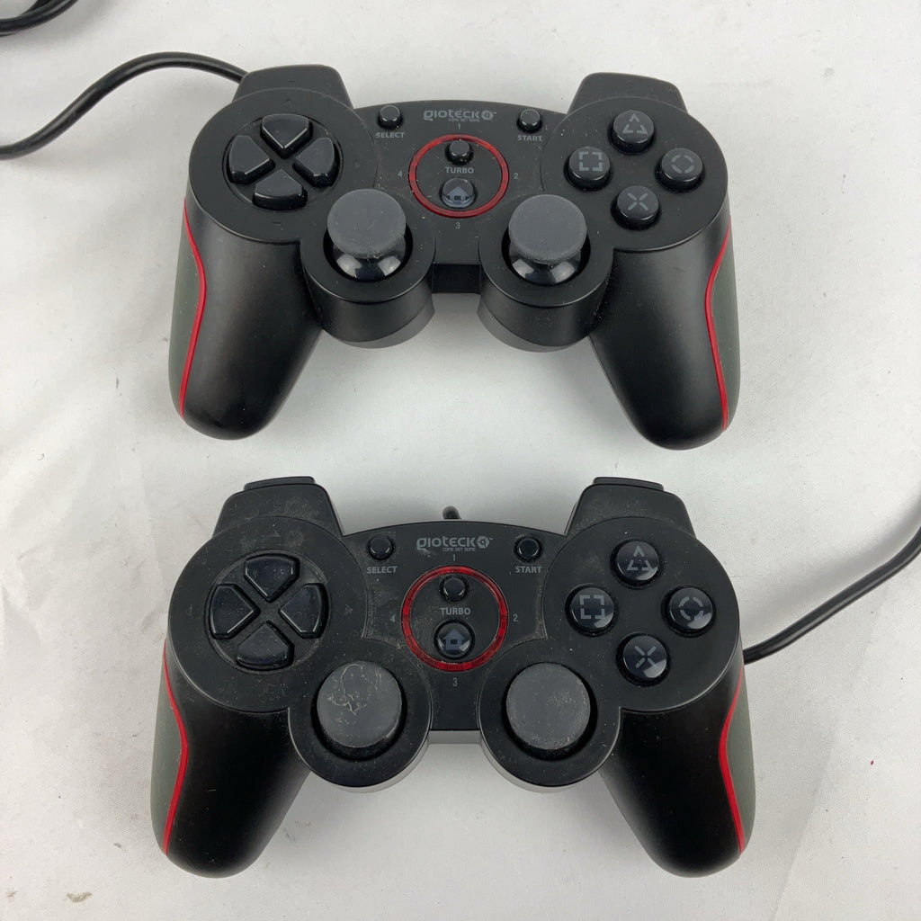 Gioteck VX2 Wired Controllers Black Red PS3 Turbo Set of 2 Gaming