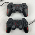 Gioteck VX2 Wired Controllers Black Red PS3 Turbo Set of 2 Gaming