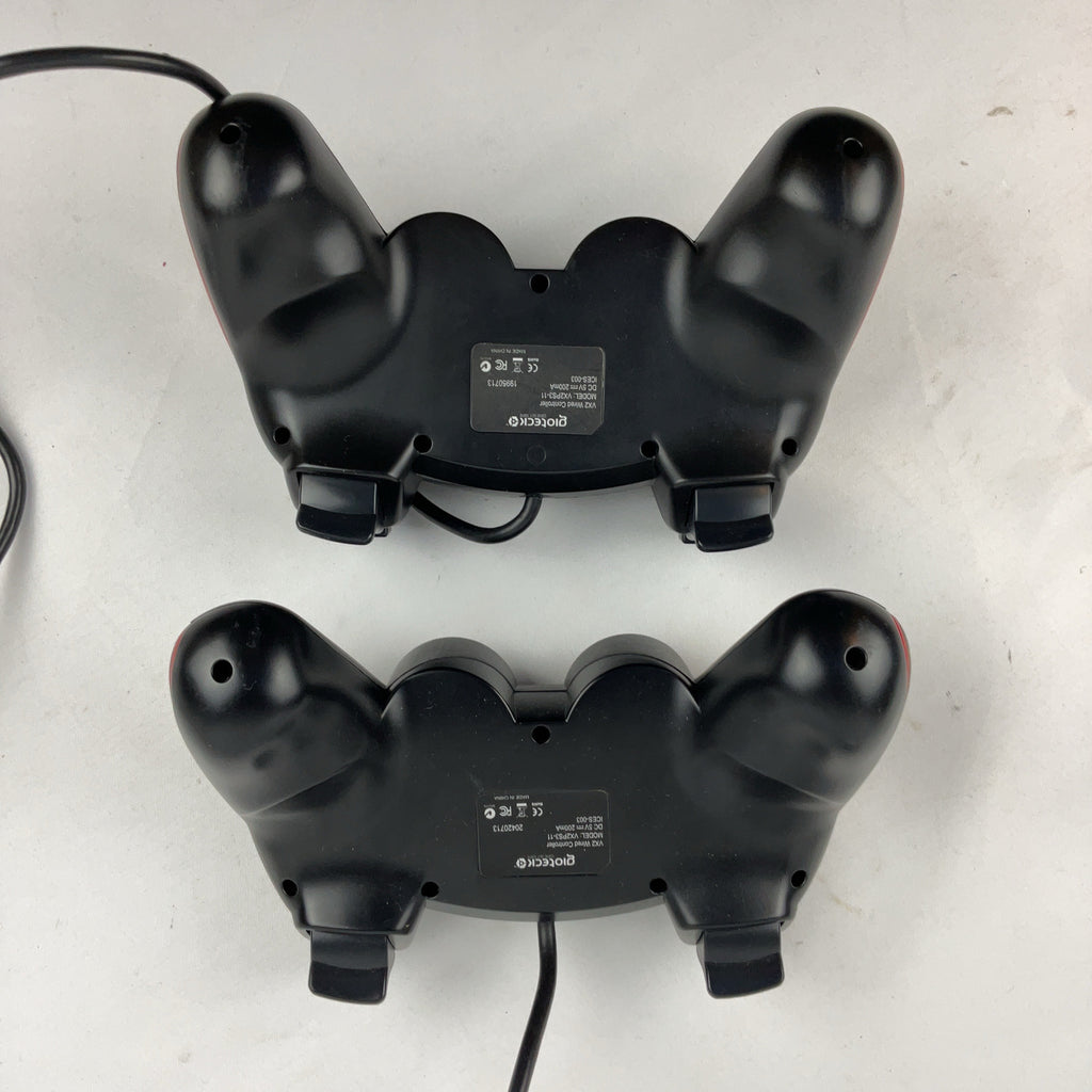 Gioteck VX2 Wired Controllers Black Red PS3 Turbo Set of 2 Gaming